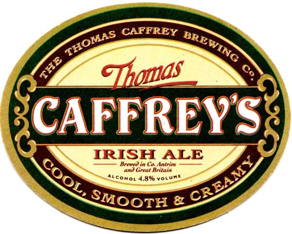 belfast ni-gb caffreys oval 2a (175-irish ale brewed in)